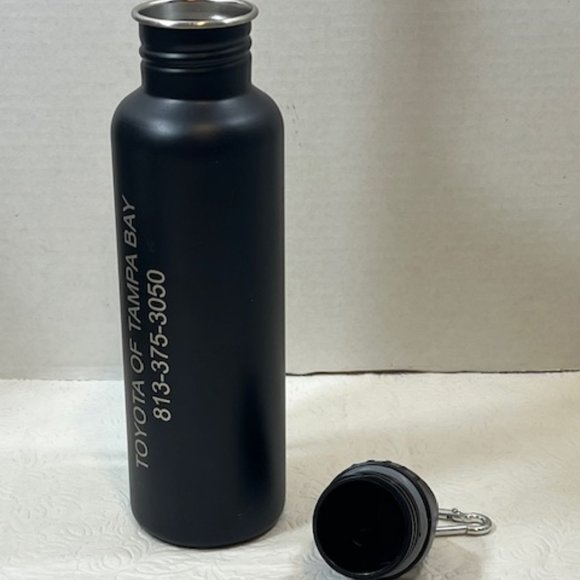 Black Matted Toyota of Tampa Bay Aluminum Water Bottle 24 oz - Picture 3 of 12